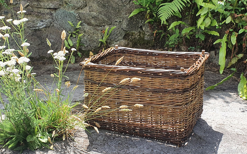 Square Log Basket Origineire